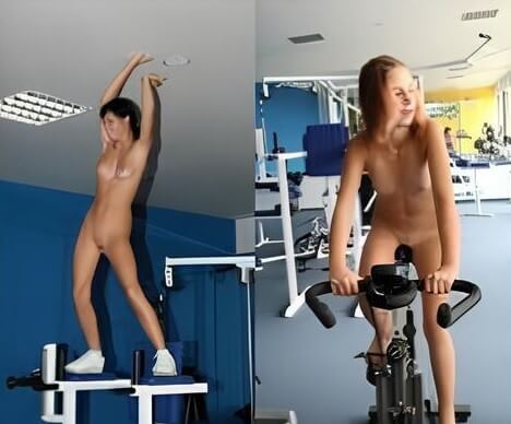 Nudists in the gym pics