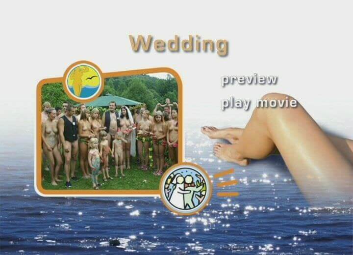 A wedding in a nudist collective