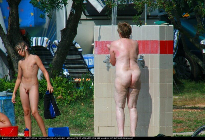 Covered in Towel Nudists-Boardwalk Biking