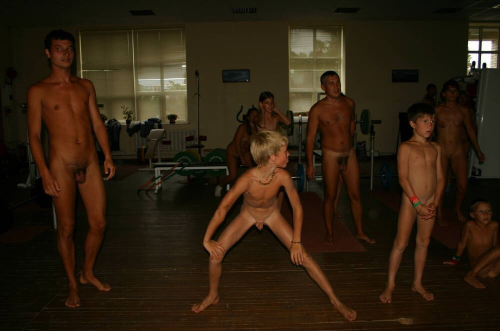 Family Gym Nudist Stretch pics